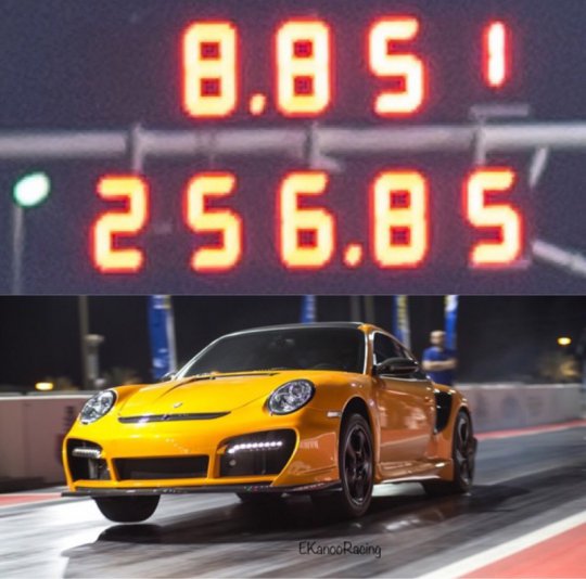 New world record for the Porsche 911 Turbo at a distance of 1/4 mile - 8.817 sec.