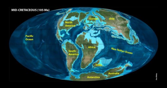 დედამიწა 105 მილიონი წლის წინ