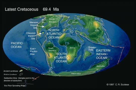 დედამიწა 69.4 მილიონი წლის წინ