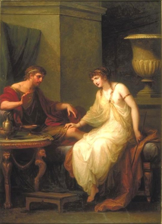 "კირკე და ოდისევსი". ანგელიკა კაუფმანი. 1786 წ.