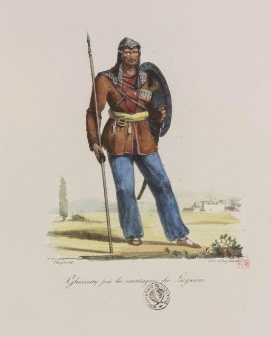 ხევსური კაცი. ჟან ფრანსუა გამბა. 1826.