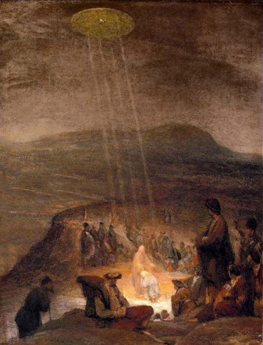 ამოუცნობი მფრინავი ობიექტი მე-18 საუკუნის ნახატზე