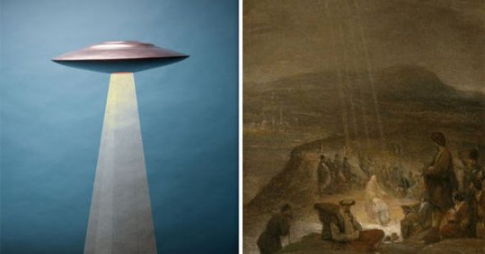 ამოუცნობი მფრინავი ობიექტი მე-18 საუკუნის ნახატზე