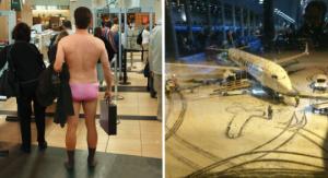 მხიარული და სასაცილო ფოტოები, რომელთა გადაღებაც მხოლოდ  აეროპორტშია შესაძლებელი