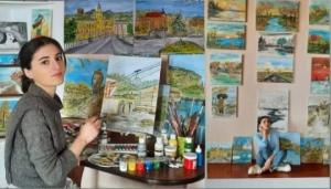 მშობლიური ქალაქის, ჭიათურის ხედები თვითნასწავლი მხატვრის თამთა მოდებაძის შემოქმედებაში