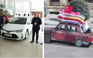 კაცს, რომელმაც ძველი 'ჟიგულით' თურქეთში დახმარება ჩაიტანა, თურქმა ბიზნესმენმა ახალი ავტომობილი აჩუქა