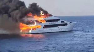 ვიდეო: წითელ ზღვაში ტურისტებით სავსე იახტას ცეცხლი გაუჩნდა
