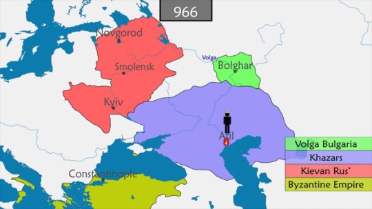 966 წელი - რუსების და თურქიკი ხალხების დაპირისპირების დასაწყისი