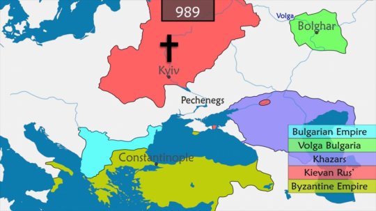 989 წელს კიევის რუსეთის მიერ ქრისტიანობის გამოცხადება სახელმწიფო რელიგიად