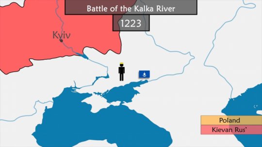 1223 წ. - ხალხას ბრძოლა რუსებსა და მონღოლებს შორის