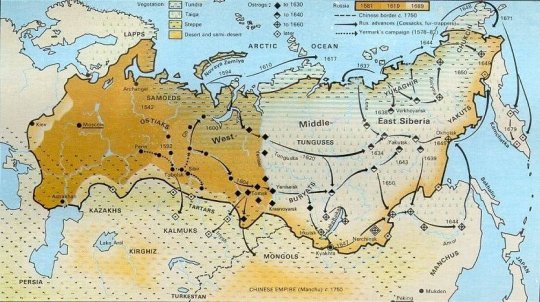 მუქი ყვითელით აღნიშნულია რუსეთი 1584 წლისთვის