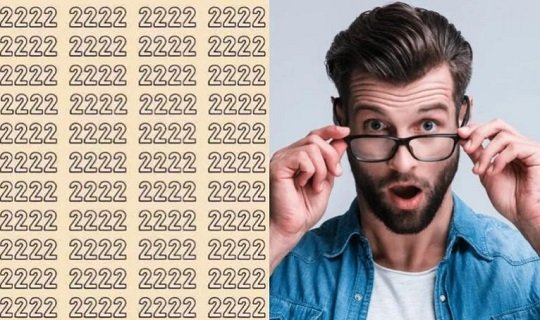 იპოვით 2422-ს მრავალ 2222-ს შორის 4 წამში? მხოლოდ 1%-ი ახერხებს ამ რიცხვითი ტესტის შესრულებას