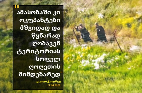 ამ წუთებში რუსი ოკუპანტები სოფელ ღოღეთის მიმდებარედ ტერიტორიას ღობავენ - დავით ქაცარავა