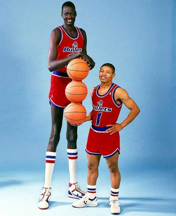 NBA-ს ყველაზე მაღალი და ყველაზე დაბალი კალათბურთელი