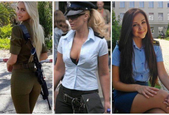 სამხედრო და პოლიციელი ქალები საკმაოდ ლამაზი და სექსუალური  ფორმებით