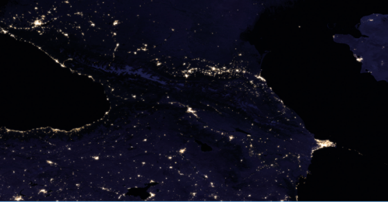 NASA-ს თანამგზავრის გადაღებული ფოტოები-საქართველო ღამით