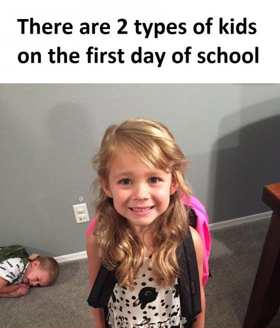 არსებობს 2 ტიპის ბავშვი სკოლის პირველ დღეს