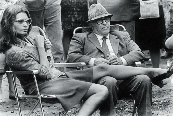 სოფი ლორენი და კარლო პონტი მოსკოვში, ფილმის "Sunflowers" გადაღების პროცესი,1969 წელი