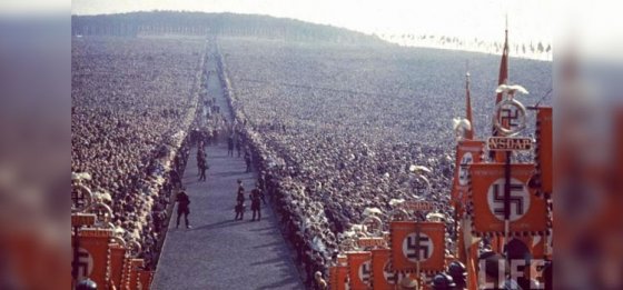 ნაცისტების პირველი დიდი შეკრება-1934 წელი,ბიუკებერგი,ფაშისტთა აღლუმს 700 000 კაცი ესწრებოდა