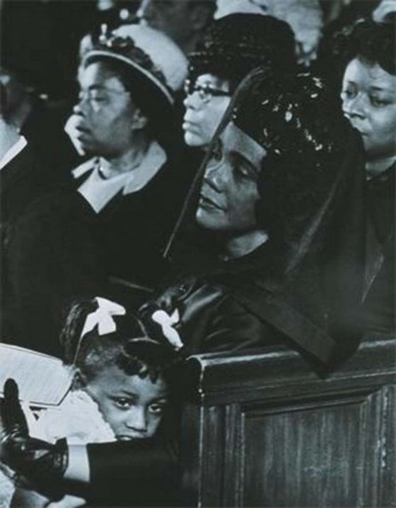 მრტინ ლუთერ კინგის ცოლ-შვილი მის დასაფლავებაზე - 1969 წელი