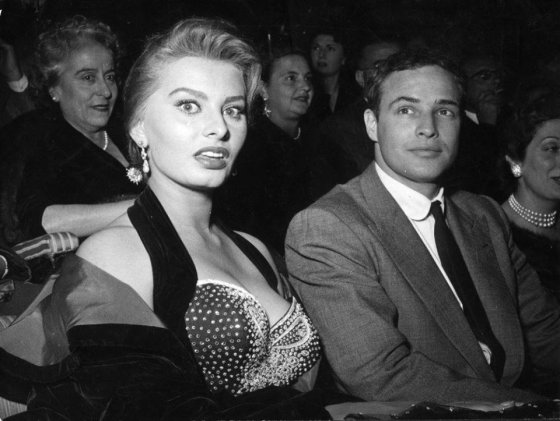 სოფი ლორენი და მარლონ ბრანდო. რომი,1954 წელი.