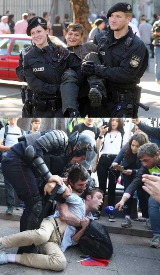 აი რა განსხვავებაა გერმანიის პოლიციასა და რუსეთის პოლიციას შორის