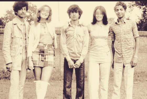 მარჯვნიდან პირველი ოსამა ბინ ლადენი ოქსფორდი, 1971 წელი