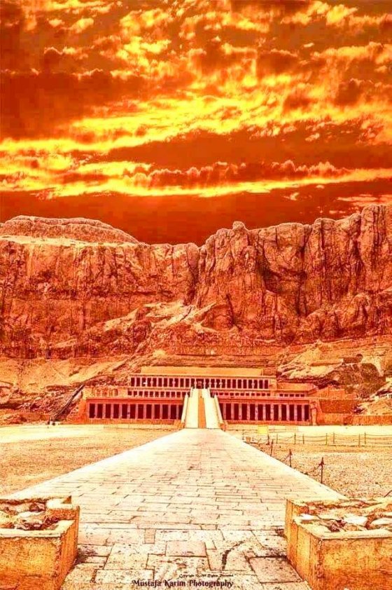 ჰატშეფსუტის ტაძარი ლუქსორში, სამხრეთ ეგვიპტეში 3 000 წელია, აქ წვიმა არ მოსულა