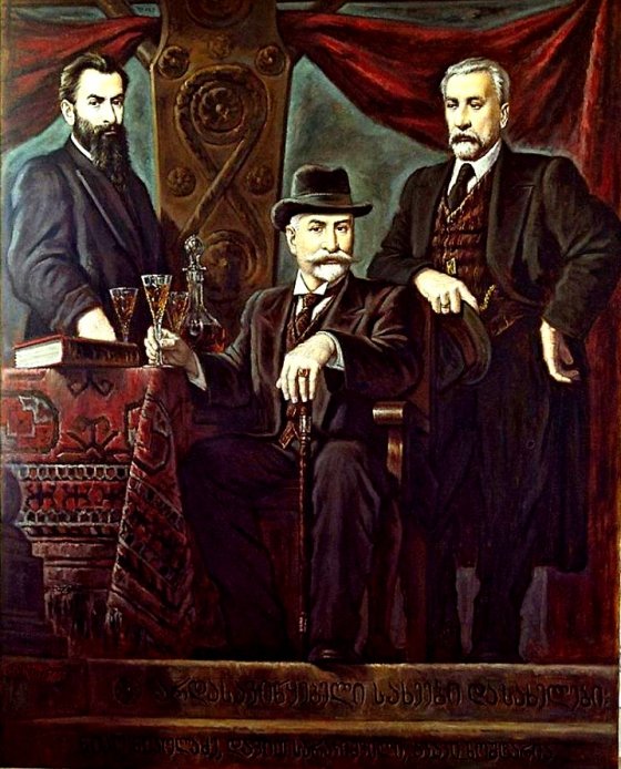 David Sarajishvili, Niko Nikoladze and David Khoshtaria