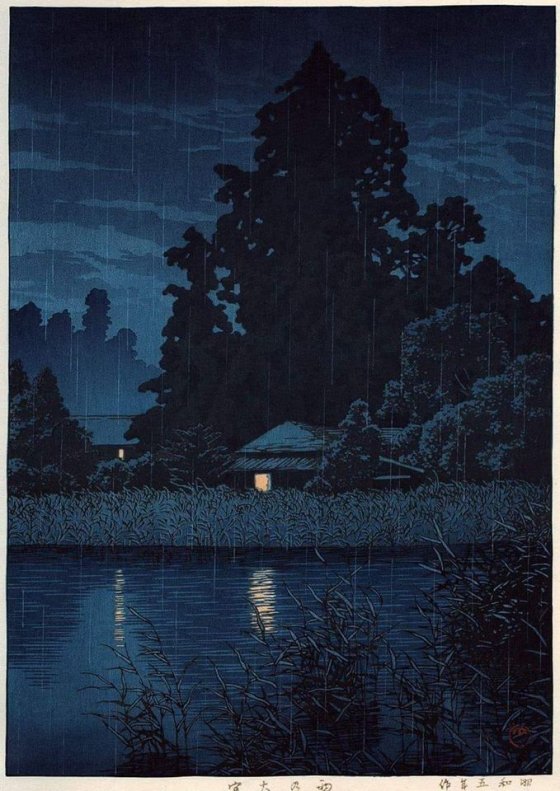 კავასე ჰასუი, ღამის წვიმა ომიაში, 1930 წ