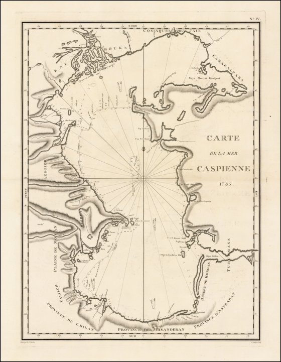 Carte de la Mer Caspienne 1785 Paris