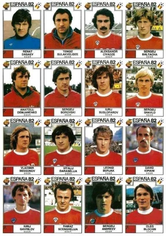 საბჭოთა კავშირის ნაკრები-1982 წელი,გუნდში 5 ქართველი