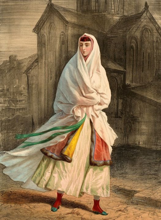 A Georgian Woman from Tiflis, Artwork by Grigory Gagarin, 1850s