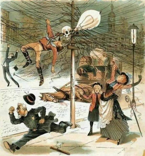 ანტი-ელექტროენერგიის პროპაგანდა 1900-იან წლებში