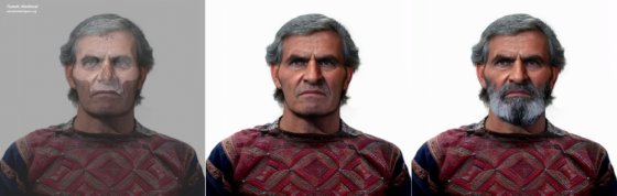 Facial reconstruction of a medieval East Georgian, dated to 600-1000 AC