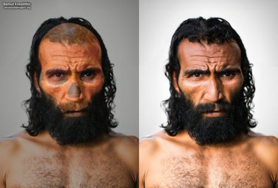 Facial reconstruction of an Eneolithic man from Bamut, Chechnya