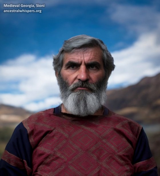 Facial reconstruction of a Medieval Georgian from Sioni, often referred as the "first Caucasionic"