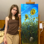 ნახატი: "ჩაიყარეთ მზესუმზირა ჯიბეებში"